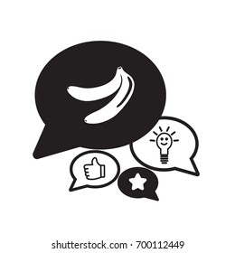 Flat icon. Bananas.