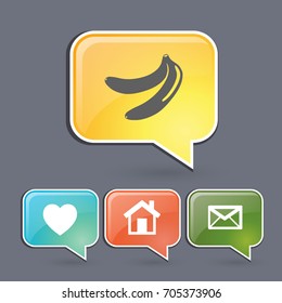 Flat icon. Bananas.