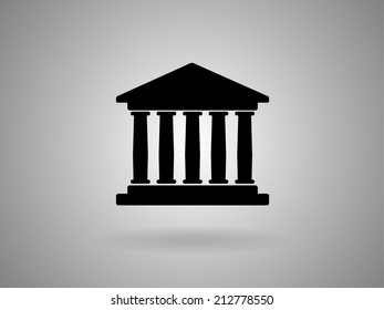 Icono plano de la construcción de bancos