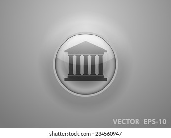 Flat  icon of bank building