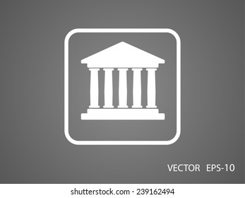 Icono plano de la construcción de bancos