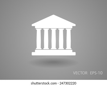 Icono plano de la construcción de bancos