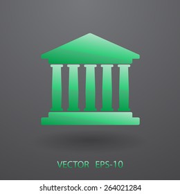 Icono plano de la construcción de bancos
