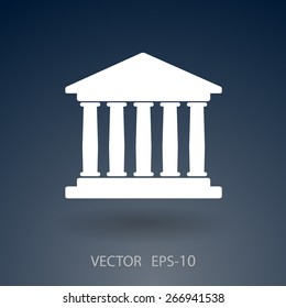 Icono plano de la construcción de bancos