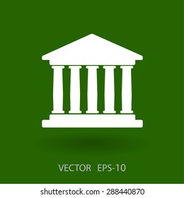 Icono plano de la construcción de bancos