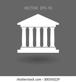 Icono plano de la construcción bancaria