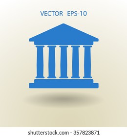 Icono plano de la construcción de bancos