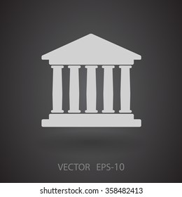 Icono plano de la construcción de bancos