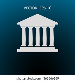 Icono plano de la construcción de bancos