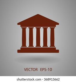 Icono plano de la construcción de bancos