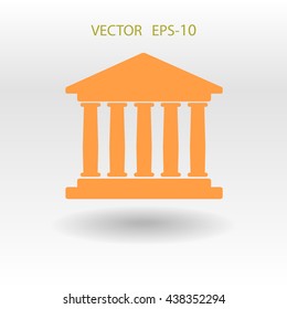 Icono plano de la construcción de bancos