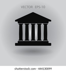 Icono plano de la construcción de bancos