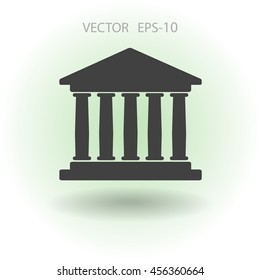 Icono plano de la construcción de bancos