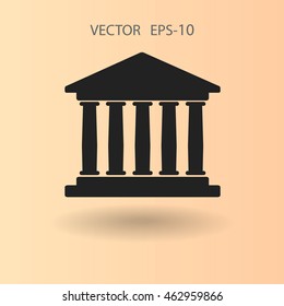 Icono plano de la construcción de bancos