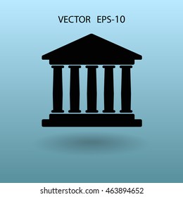 Icono plano de la construcción de bancos