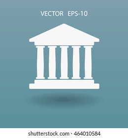 Icono plano de la construcción de bancos