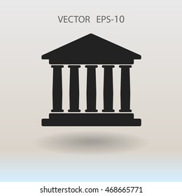 Icono plano de la construcción de bancos
