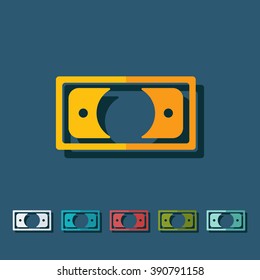 flat icon banknote business theme