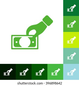 flat icon banknote business theme