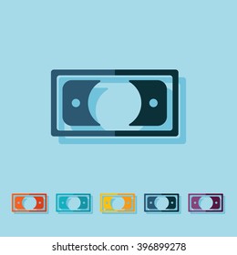 flat icon banknote business theme