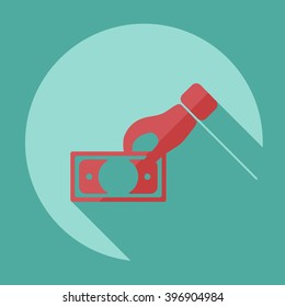 flat icon banknote business theme