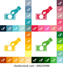 flat icon banknote business theme