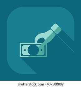flat icon banknote business theme
