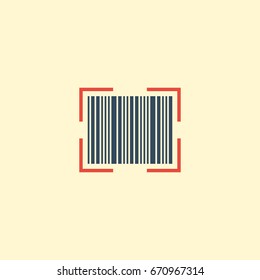 Flat Icon Bar Code Element. Vector Illustration Of Flat Icon Qr Isolated On Clean Background. Can Be Used As Bar, Code And Qr Symbols.