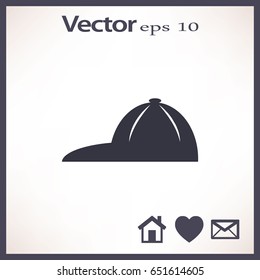 Flat icon. Baseball cap.