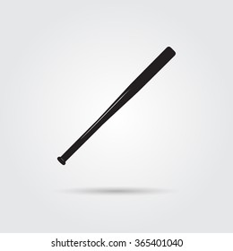 Flat icon of baseball club. Vector illustration