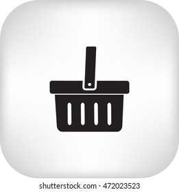 Flat icon. Basket store.