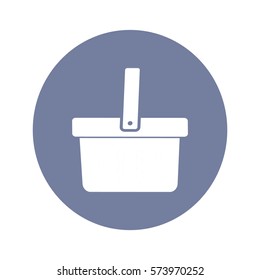 Flaches Symbol. Warenkorb.