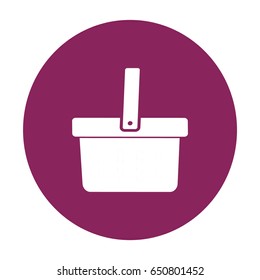 Flat icon. Basket store.
