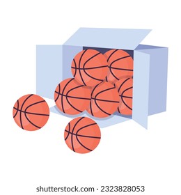 Icono plano de las pelotas de baloncesto 