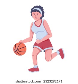 Icono plano del corredor de baloncesto 