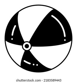 Flat icon of the beach ball