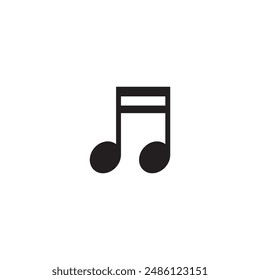 Flat Icon - Beamed Sixteenth Notes for commercial use
