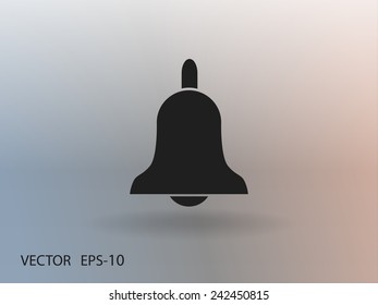 Flat icon of bell