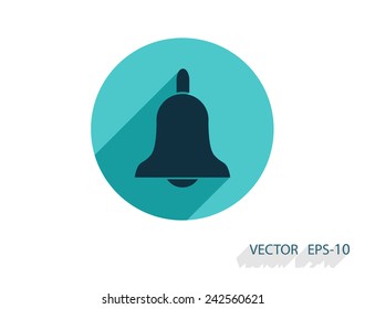 Flat icon of bell