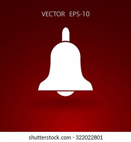 Flat icon of bell