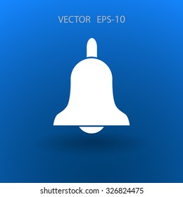 Flat icon of bell