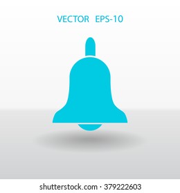 Flat icon of bell