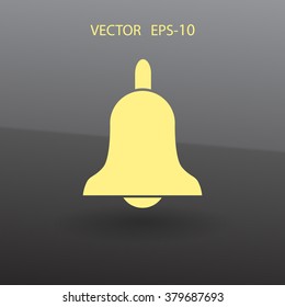 Flat icon of bell