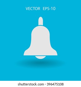 Flat icon of bell