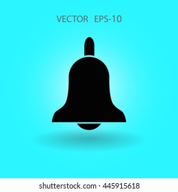 Flat icon of bell