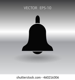 Flat icon of bell