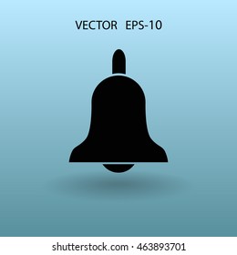 Flat icon of bell