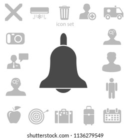 Flat icon of bell. vector illustration