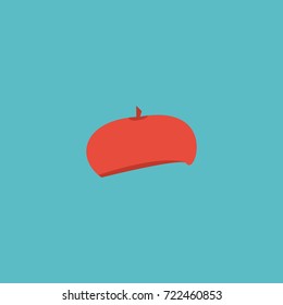 Flat Icon Beret Element. Vector Illustration Of Cap Isolated On Clean Background. 