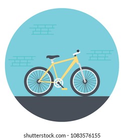 
Flat icon of a bicycle 
